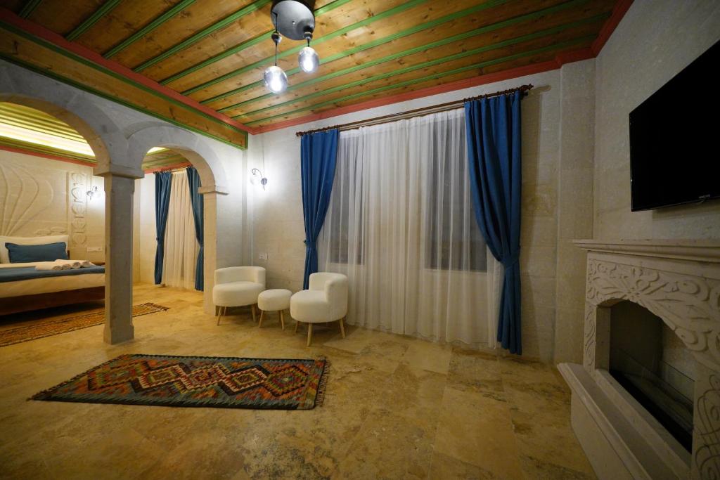 Posezení v ubytování Mayda Cappadocia