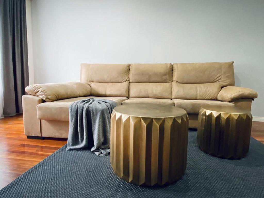 A seating area at Piso Céntrico 120m2 + parking propio (O Grove)