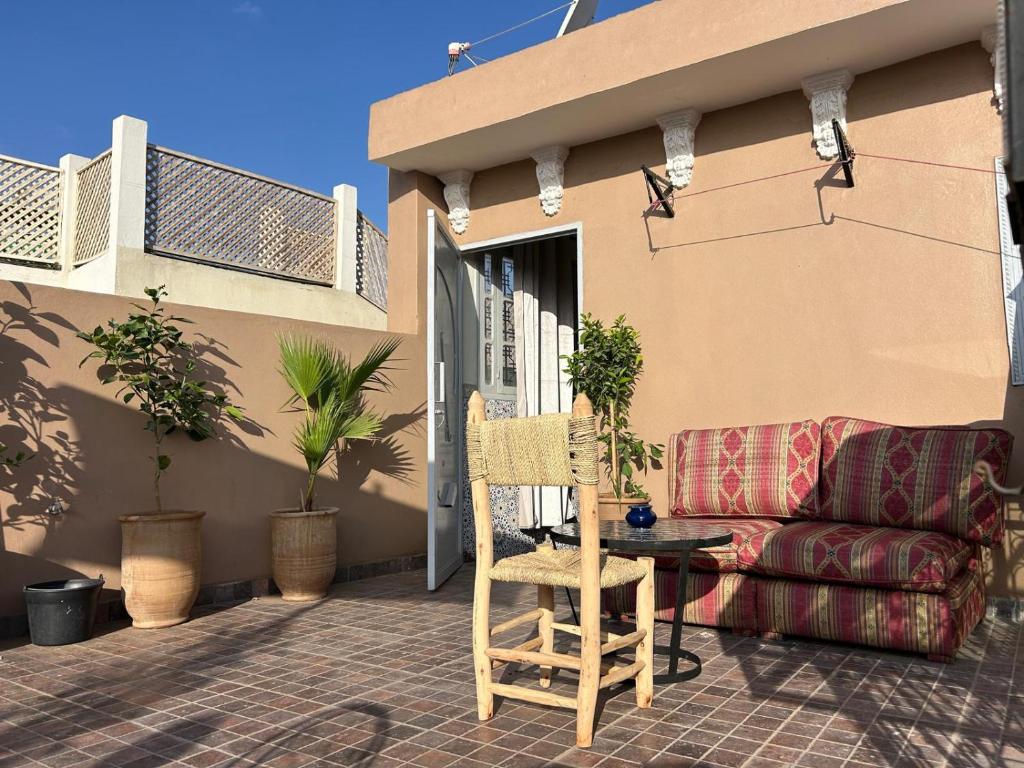 Balkón nebo terasa v ubytování Riad Ramadan House Marrakech