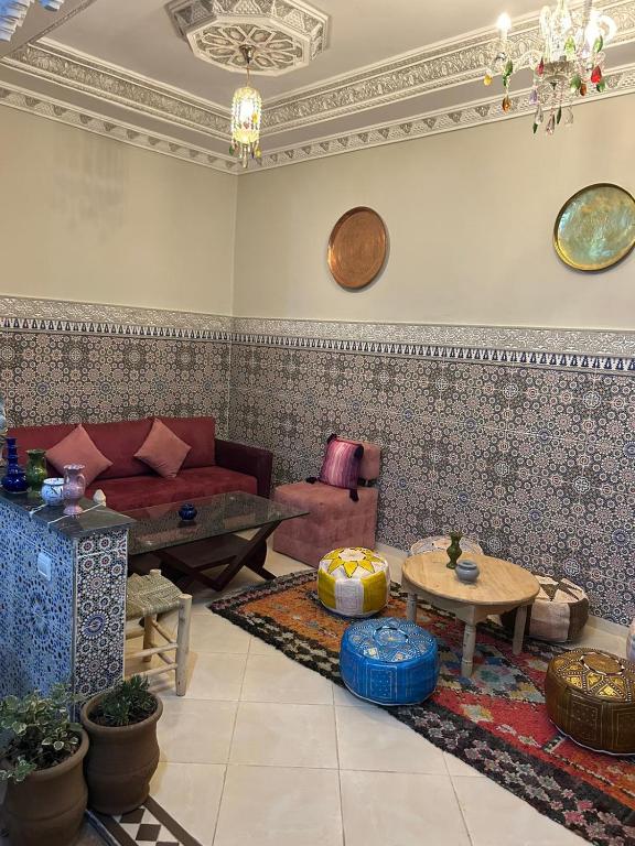 Posezení v ubytování Riad Ramadan House Marrakech