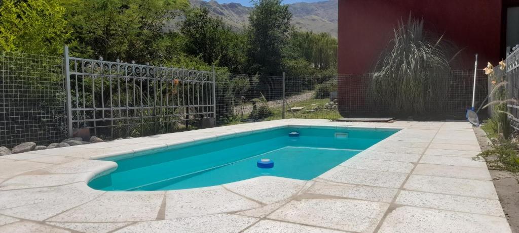 メルロにあるLuz del Rincónの庭の小さなスイミングプール