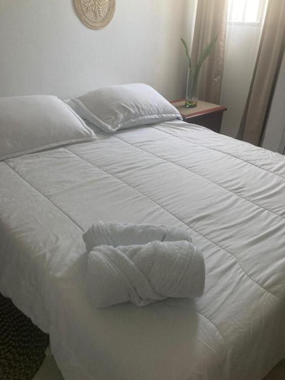 Postel nebo postele na pokoji v ubytování Habitación en apartamento compartido al frente del cc Unico
