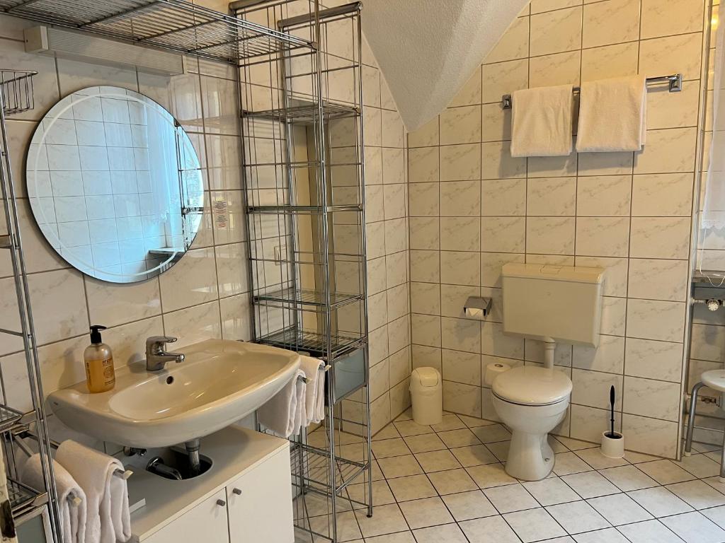 Koupelna v ubytování Hotel Fantasie
