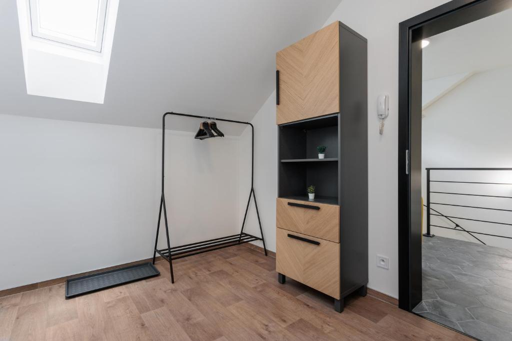 Kuchyň nebo kuchyňský kout v ubytování Apartmány Stříbrná Liška