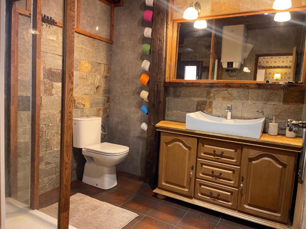Koupelna v ubytování Hotel Veveří