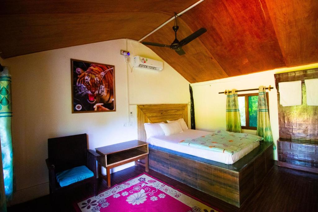 Postel nebo postele na pokoji v ubytování Wild Planet Eco Retreat