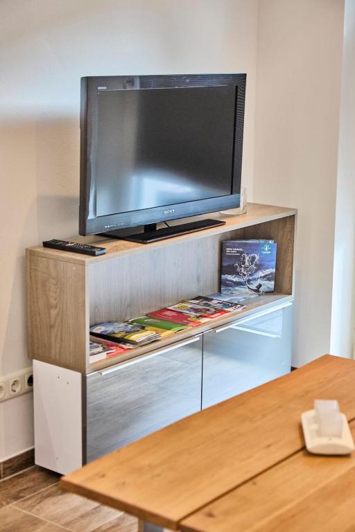 TV a/nebo společenská místnost v ubytování Appartementhaus Goldnugget