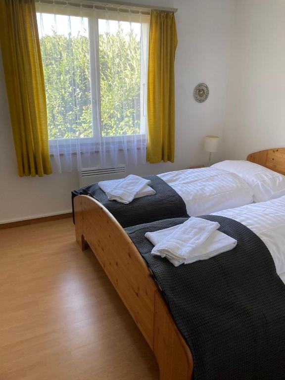 Postel nebo postele na pokoji v ubytování Chalet Mon Abri