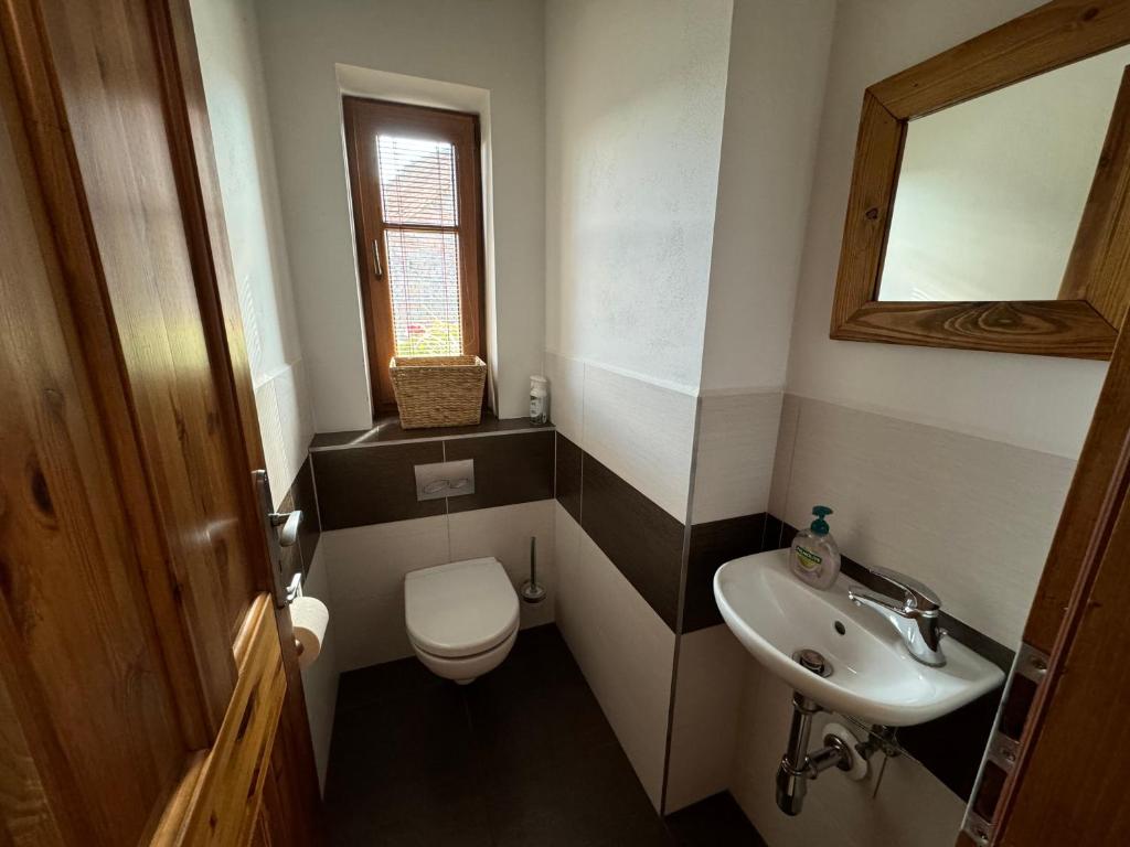 Koupelna v ubytování Kamenny apartman