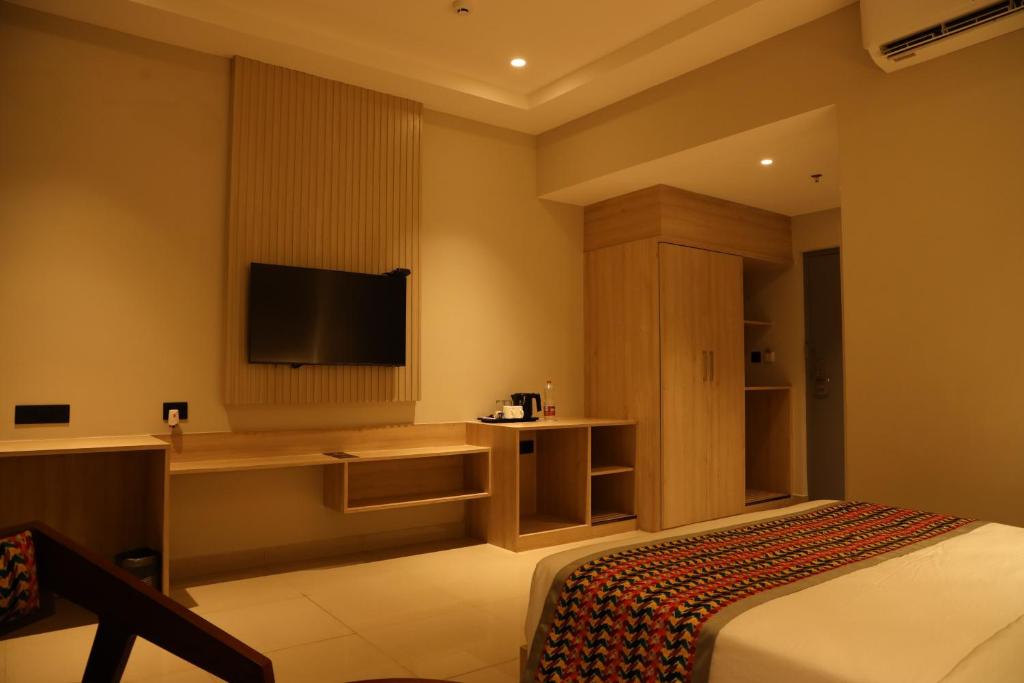 TV a/nebo společenská místnost v ubytování The Citi Residenci Hotel, Banskopa