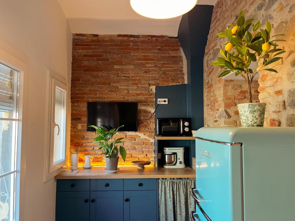 Η κουζίνα ή μικρή κουζίνα στο Chic apartment in Girona center