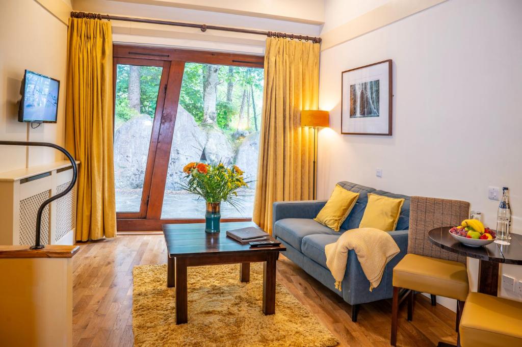 TV a/nebo společenská místnost v ubytování Delphi Resort Hotel & Spa