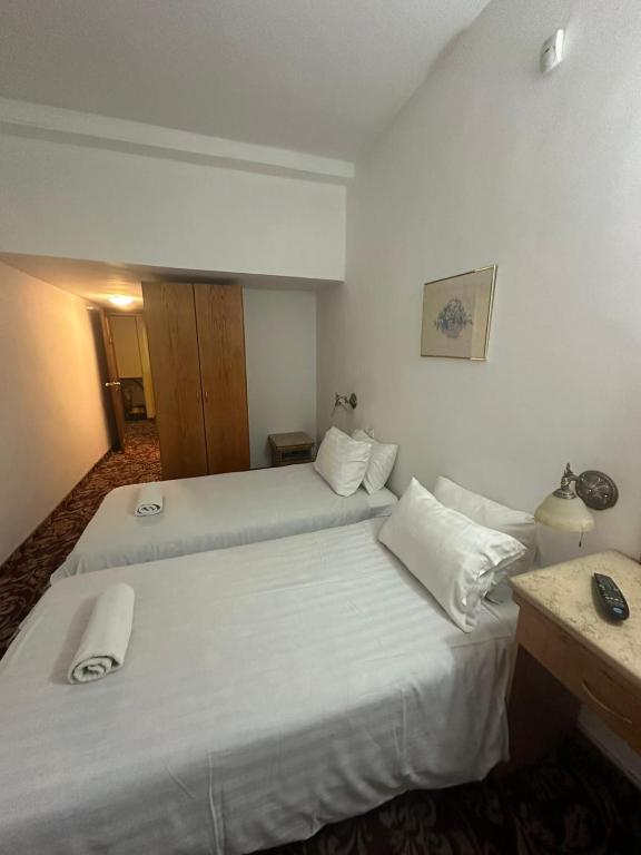 Postel nebo postele na pokoji v ubytování Zion Hotel