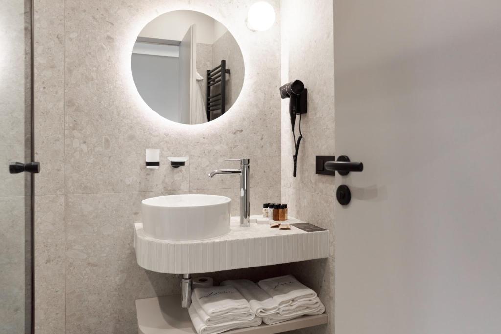 Koupelna v ubytování Hotel Laudon