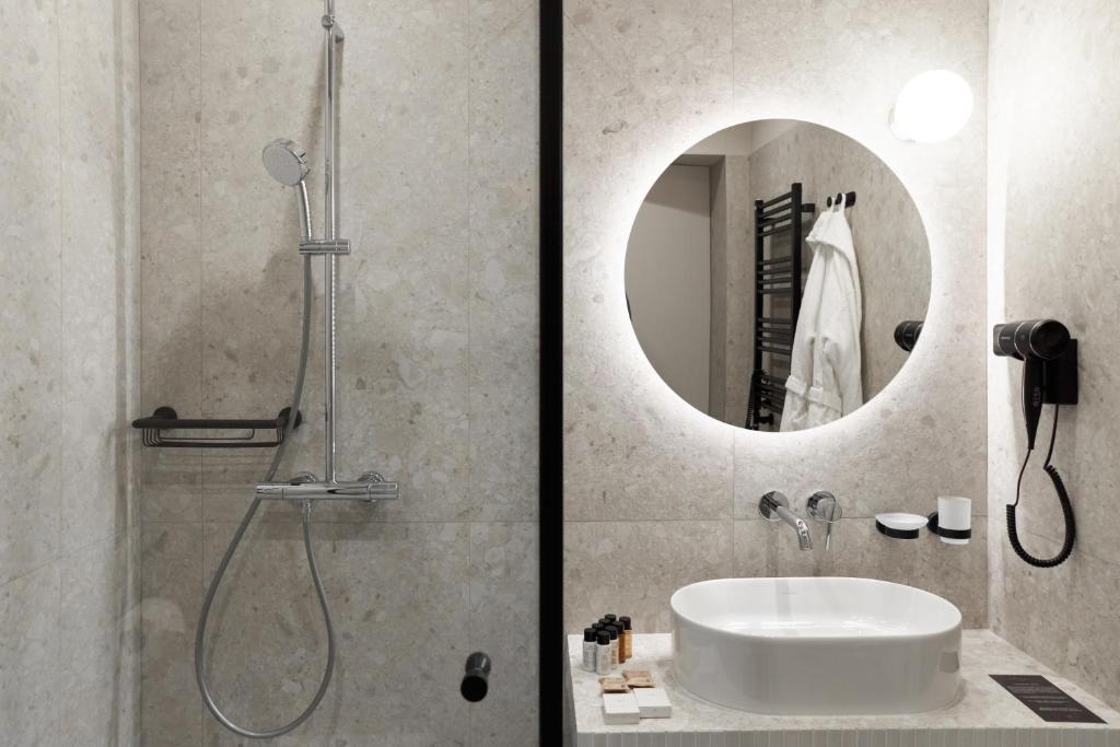 Koupelna v ubytování Hotel Laudon