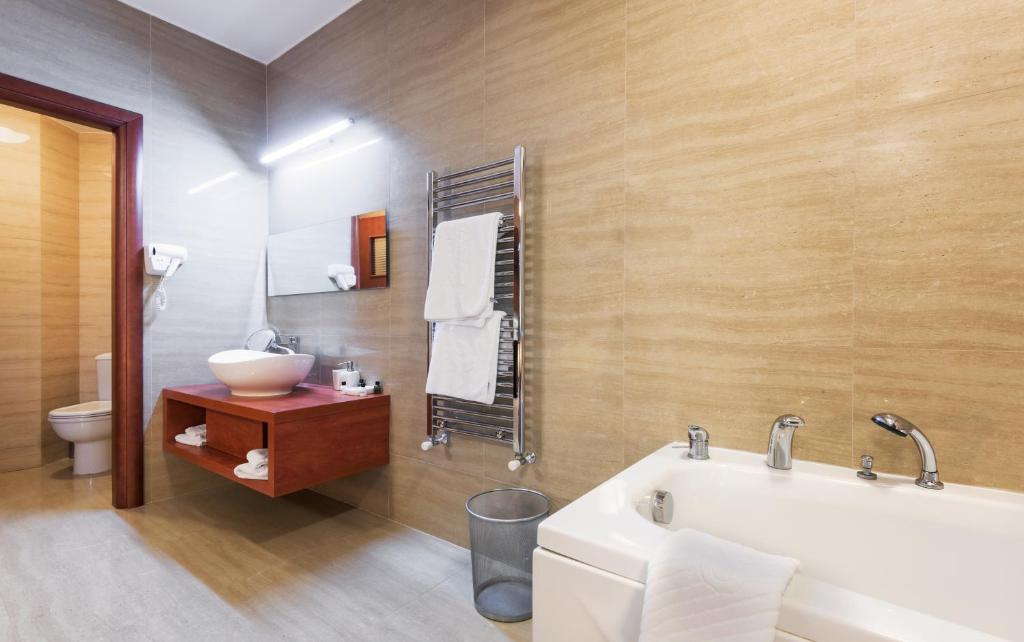 Koupelna v ubytování Hotel Arka