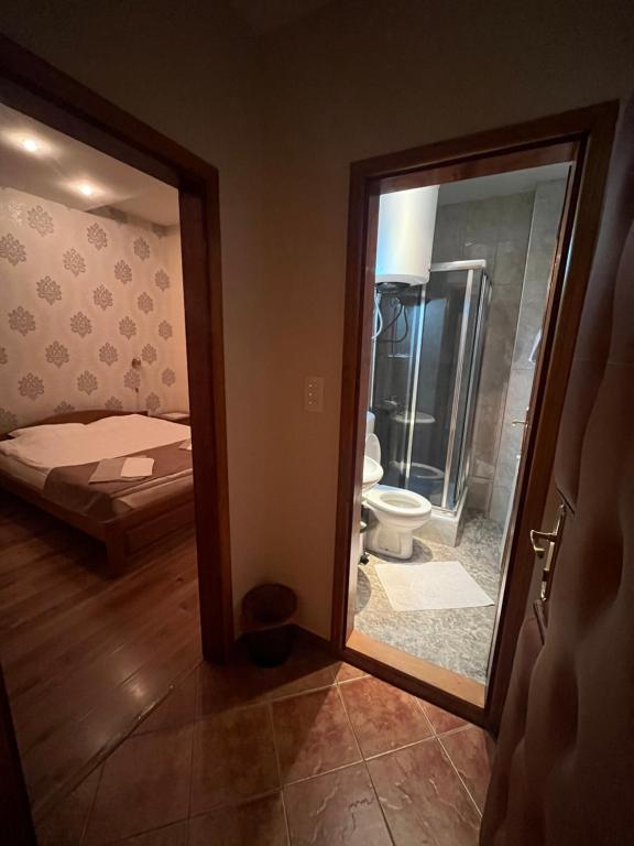 Koupelna v ubytování Hotel Dulovic