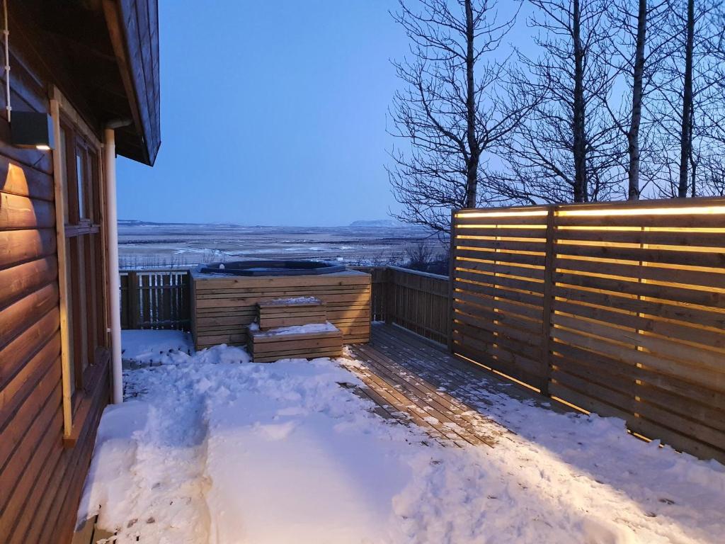 Úthlíd Cottages im Winter
