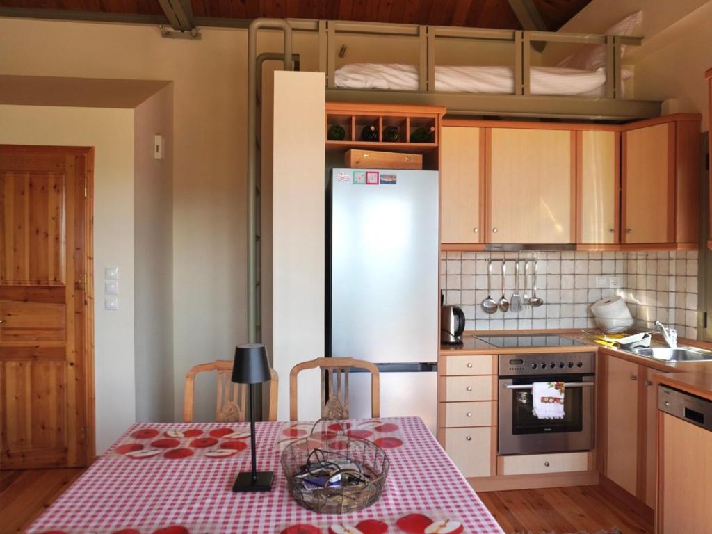 Kuchyňa alebo kuchynka v ubytovaní Kalavryta Villa Nano βίλα στο βουνό με τζάκι κοντά στο χιονοδρομικό