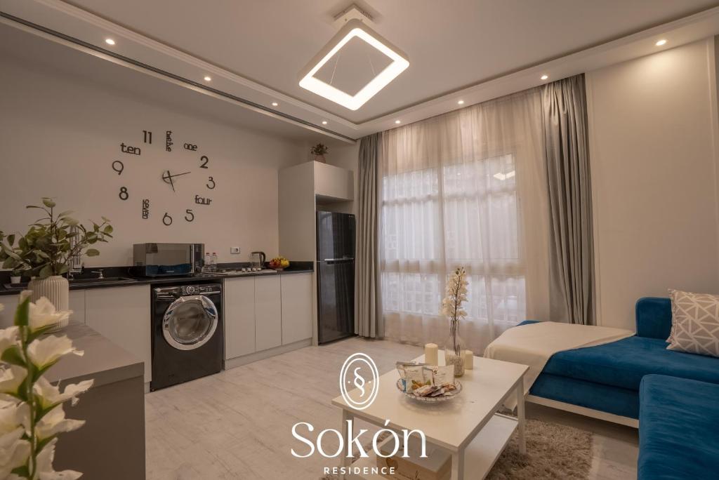 Kuchyň nebo kuchyňský kout v ubytování Sokón Residence - Cairo-New Cairo-Madinaty B7