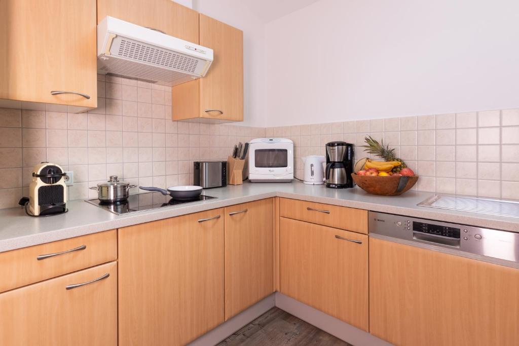 Kuchyň nebo kuchyňský kout v ubytování Gästehaus Pilz Schladming