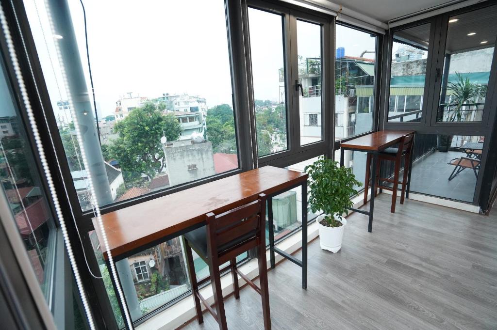 Balkón nebo terasa v ubytování An Nguyen Boutique Hotel