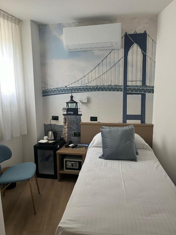 Postel nebo postele na pokoji v ubytování Hotel Ristorante Val America