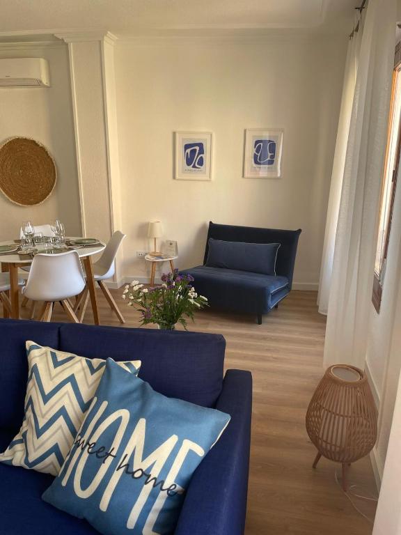 Χώρος καθιστικού στο Blanco y Añil Plaza