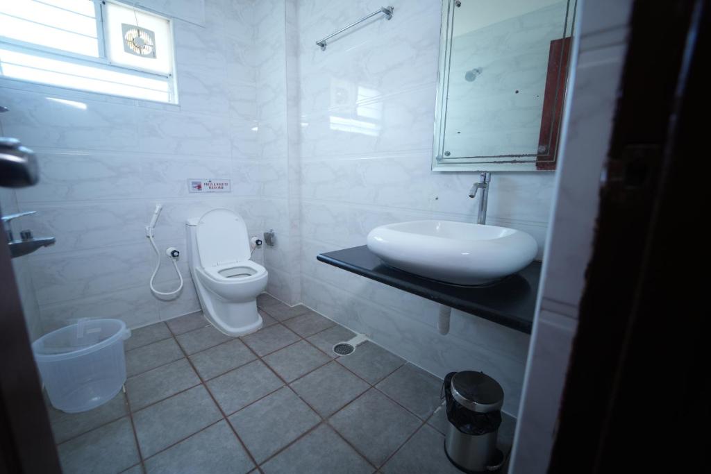 Koupelna v ubytování Mazus Urban Express
