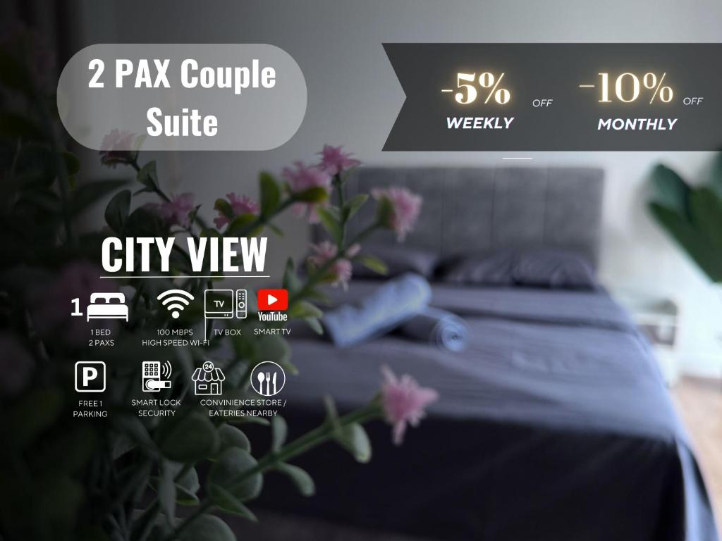 Ένα ή περισσότερα κρεβάτια σε δωμάτιο στο Quill Residence KLCC, Kuala Lumpur by Rverse