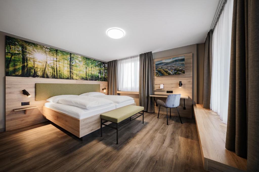 Postel nebo postele na pokoji v ubytování Hotel Linde - 24h Self Check-in