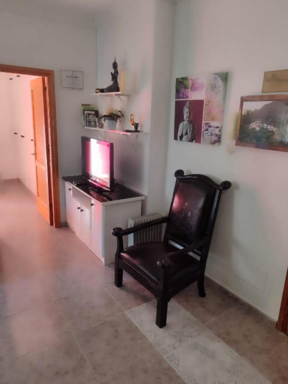 TV a/nebo společenská místnost v ubytování Casa Reyes Fataga