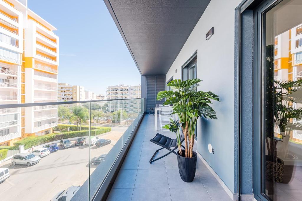Balkón nebo terasa v ubytování Modern condo Praia da Rocha,Terracos Da Ciudade