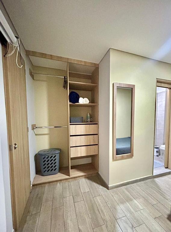 Kuchyň nebo kuchyňský kout v ubytování Hostelfc Teusaquillo