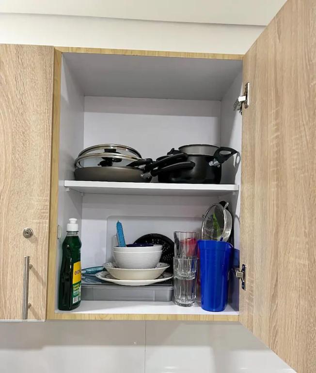 Kuchyň nebo kuchyňský kout v ubytování Hostelfc Teusaquillo