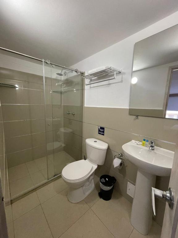 Koupelna v ubytování Hotel Hernández CTG
