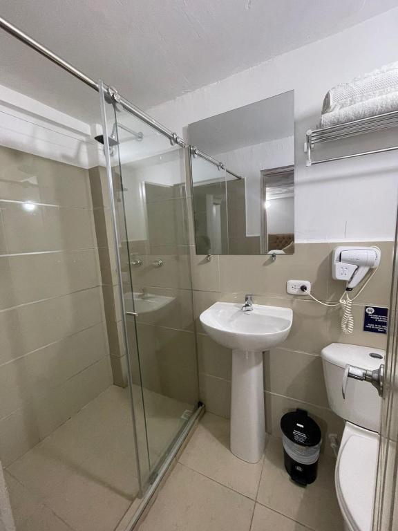 Koupelna v ubytování Hotel Hernández CTG
