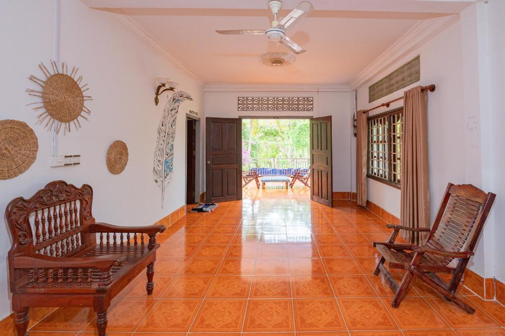 Posezení v ubytování Namo Angkor Villa