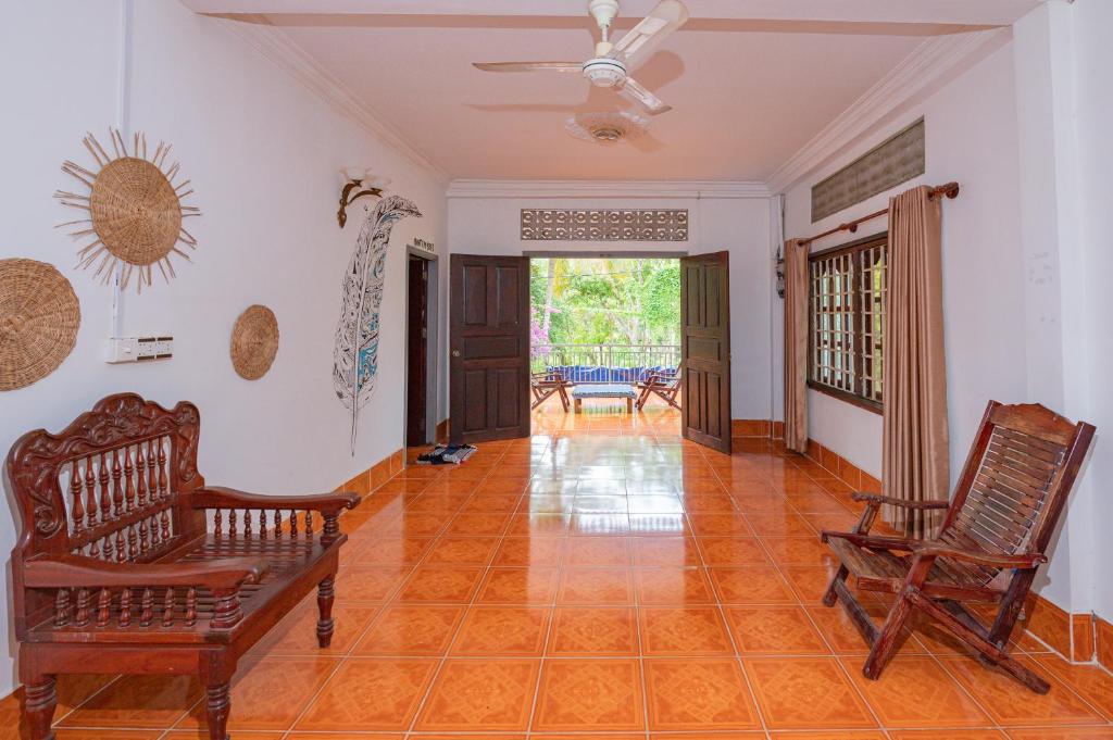 Posezení v ubytování Namo Angkor Villa