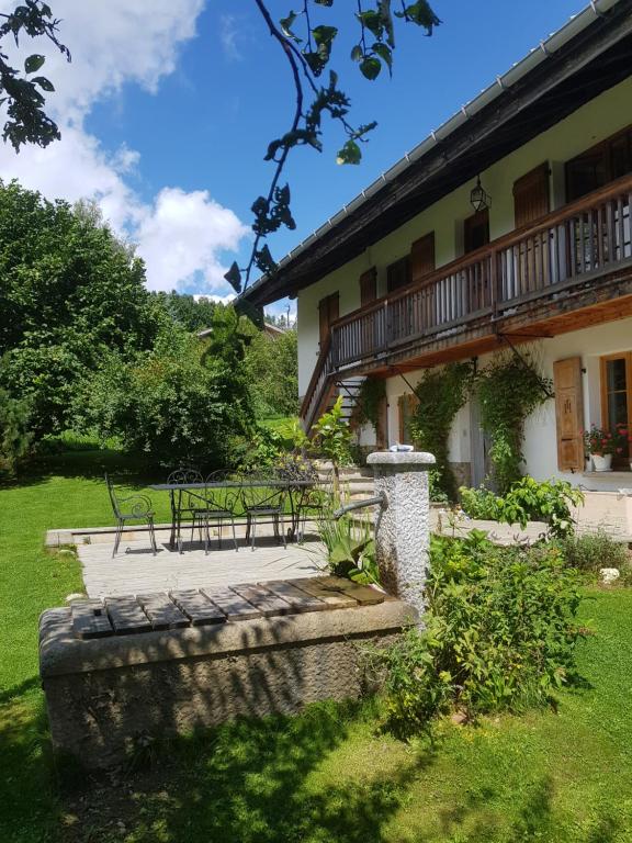 Zahrada ubytování Chalet à Megève-Vauvray - Grands Appartements , vue Mont Blanc