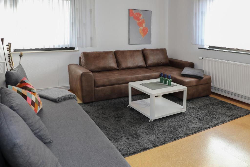 Χώρος καθιστικού στο Ferienwohnung Büren