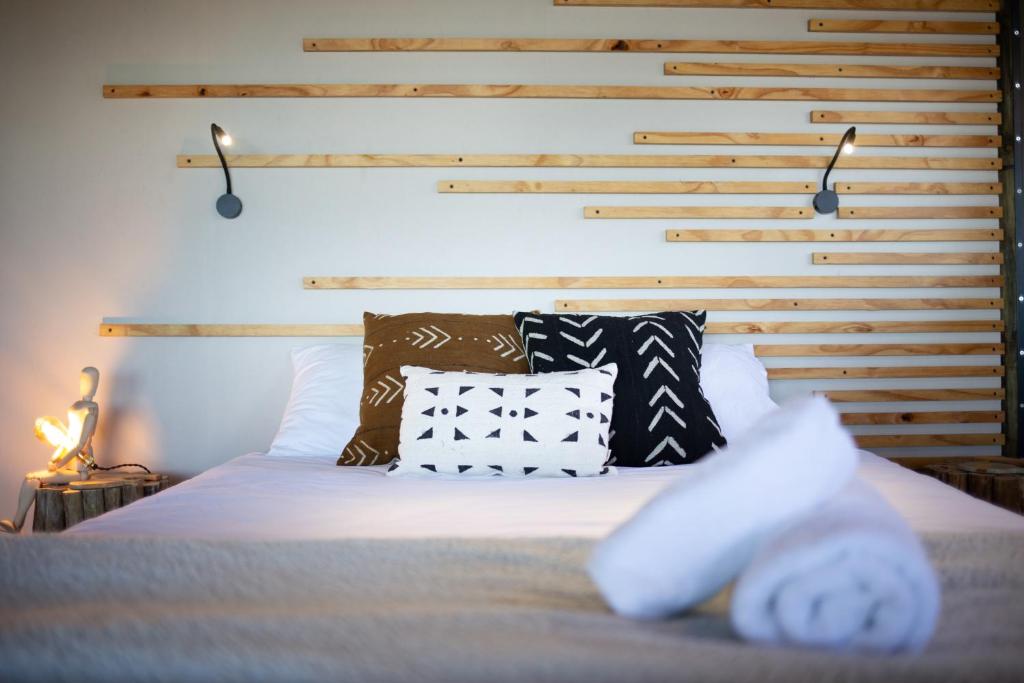 Postel nebo postele na pokoji v ubytování Bo-den-See Luxury Tent
