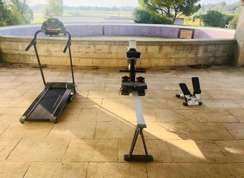 Posilňovňa alebo fitness centrum v ubytovaní Mas des Bécasses, en Provence - 22 personnes