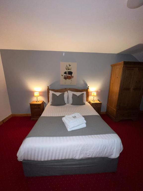 Postel nebo postele na pokoji v ubytování Dingle Marina Lodge