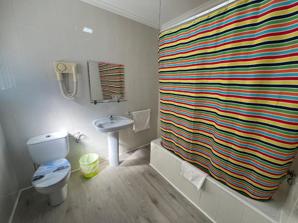 Koupelna v ubytování Hotel Dila