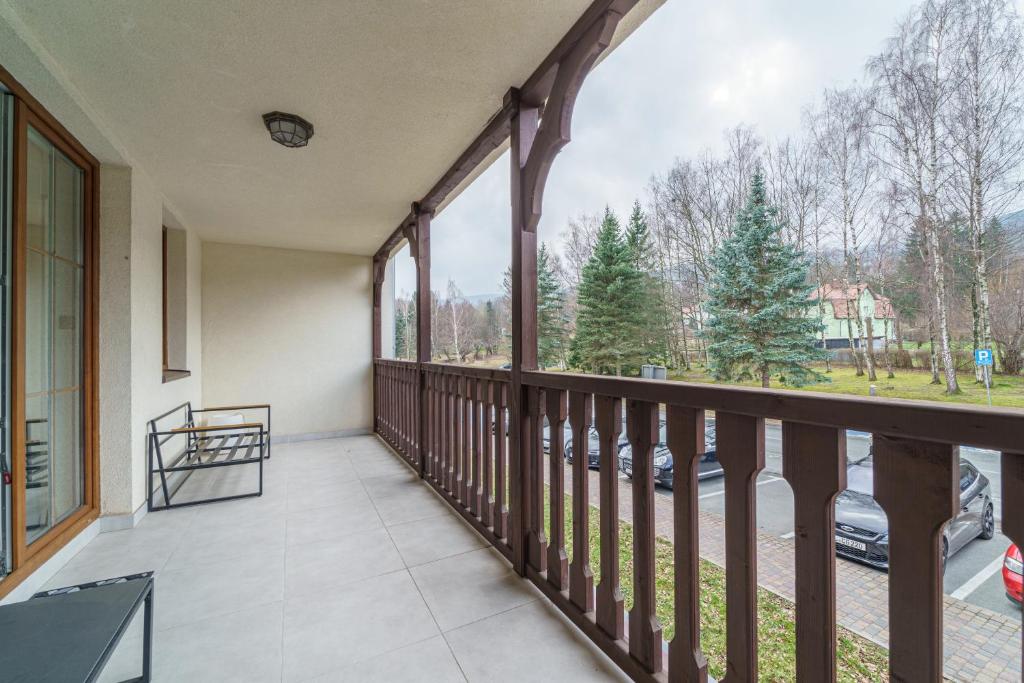 Balkón alebo terasa v ubytovaní Turmalin K2 - Apartament Rodzinny - Prywatna SAUNA