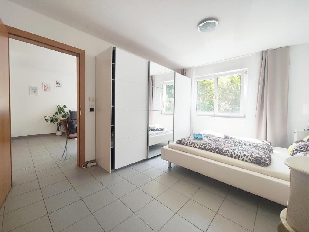 Postel nebo postele na pokoji v ubytování Wohnung in traumhafter Lage!