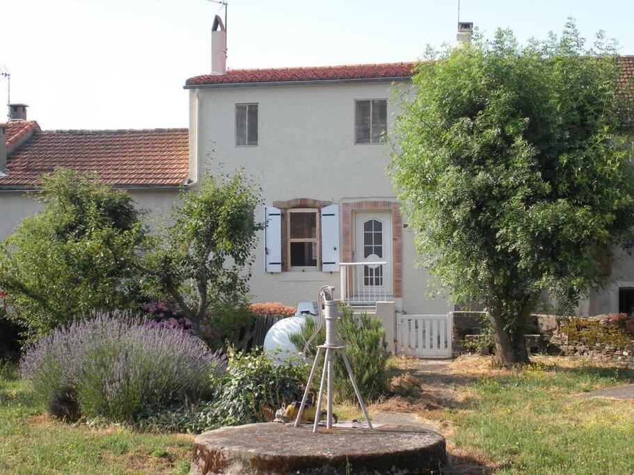 a camera on a rock in front of a house at Maison COLETTE in Villardonnel
