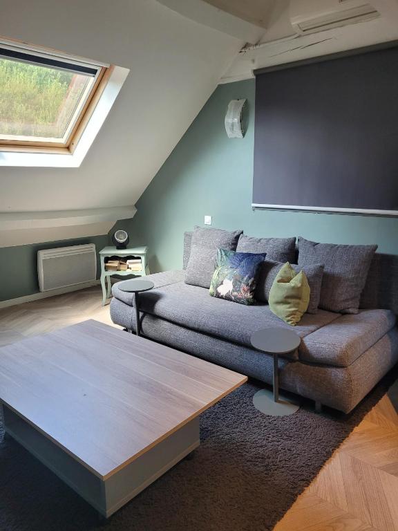 Posezení v ubytování Gîte Mise au Vert