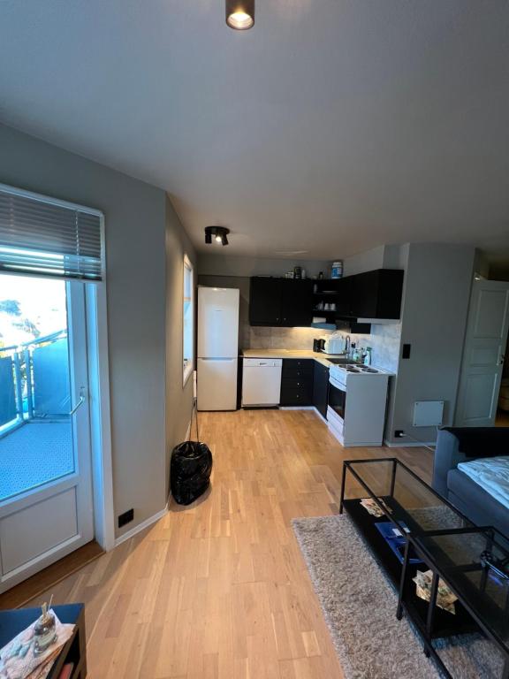 Η κουζίνα ή μικρή κουζίνα στο Entire flat centrum with Balcony close to the airport
